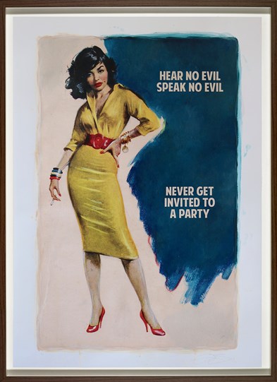 Hear No Evil by The Connor Brothers - Framed Hand Embellished Limited Edition on Paper